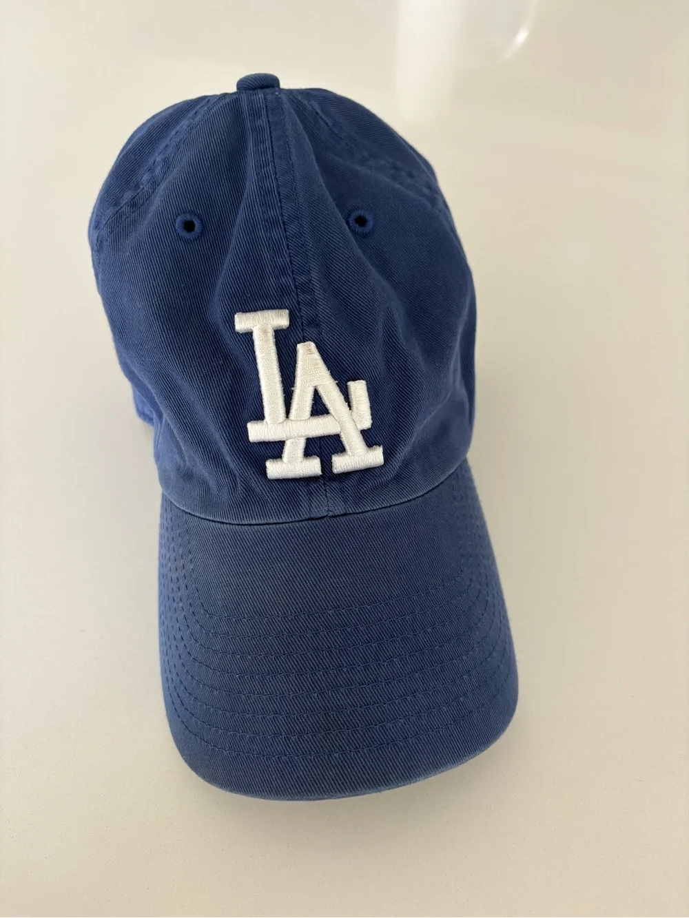 Vintage Los Angeles Dodgers Blue Baseball Cap White LA Logo Medium 100% Cotton